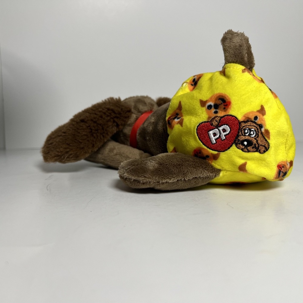 Pound Puppies Newborn 8" Plush‎ Dog Dark Brown Yellow Diaper Zany Diaper 2023